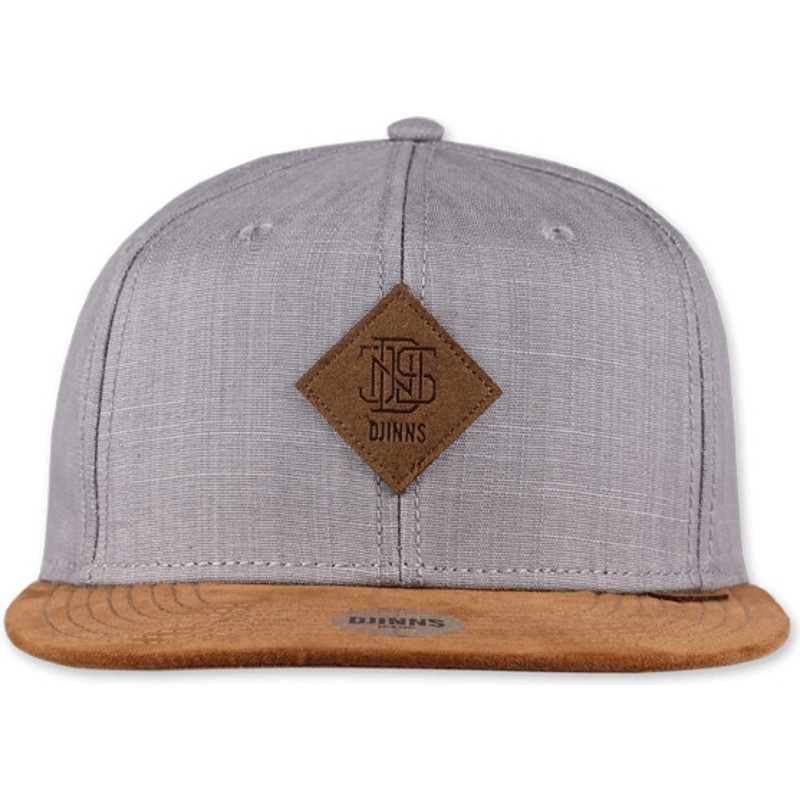 Cappellino Visiera Piatta Grigio Snapback Linen 2015 Di Djinns