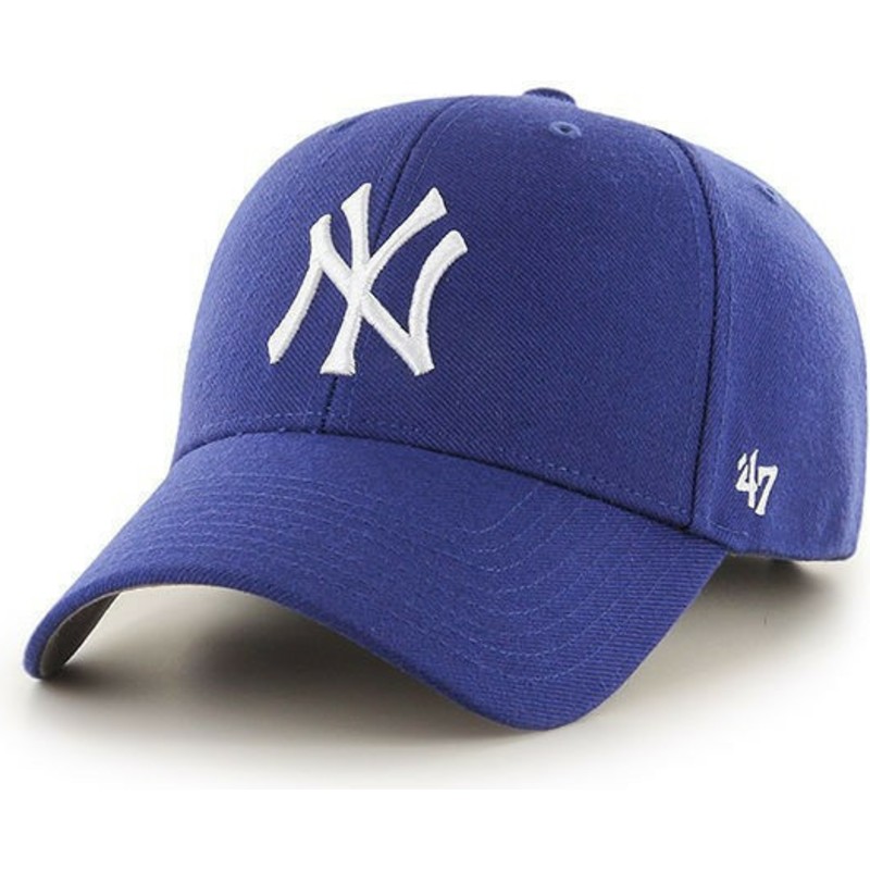 cappellino-visiera-curva-blu-per-bambino-di-new-york-yankees-mlb-mvp-di-47-brand