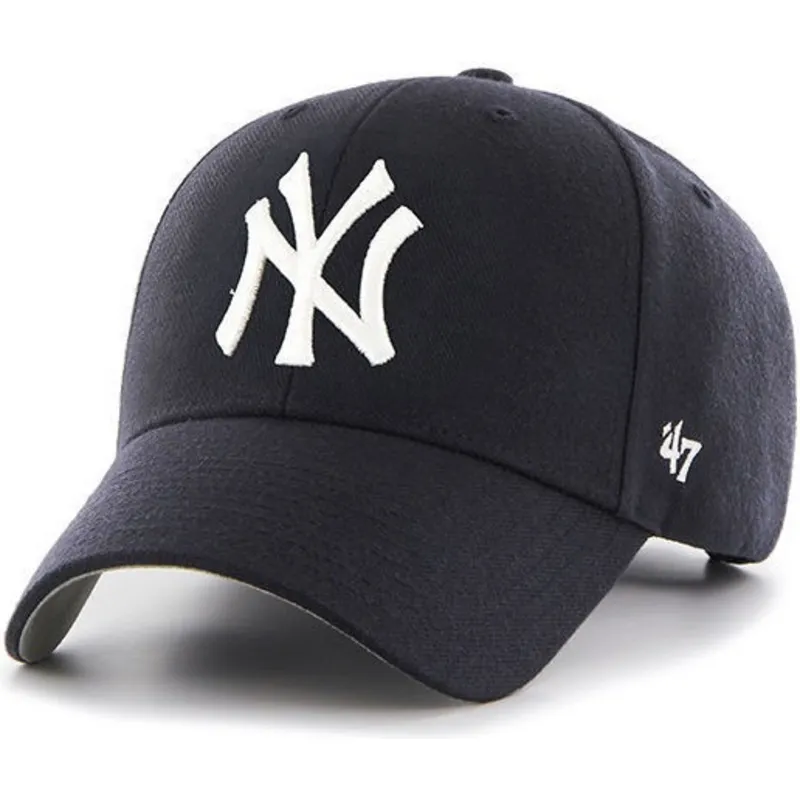 cappelli-curva-blu-marino-cinghia-regolabile-per-bambino-dei-new-york-yankees-mlb-di-47-brand