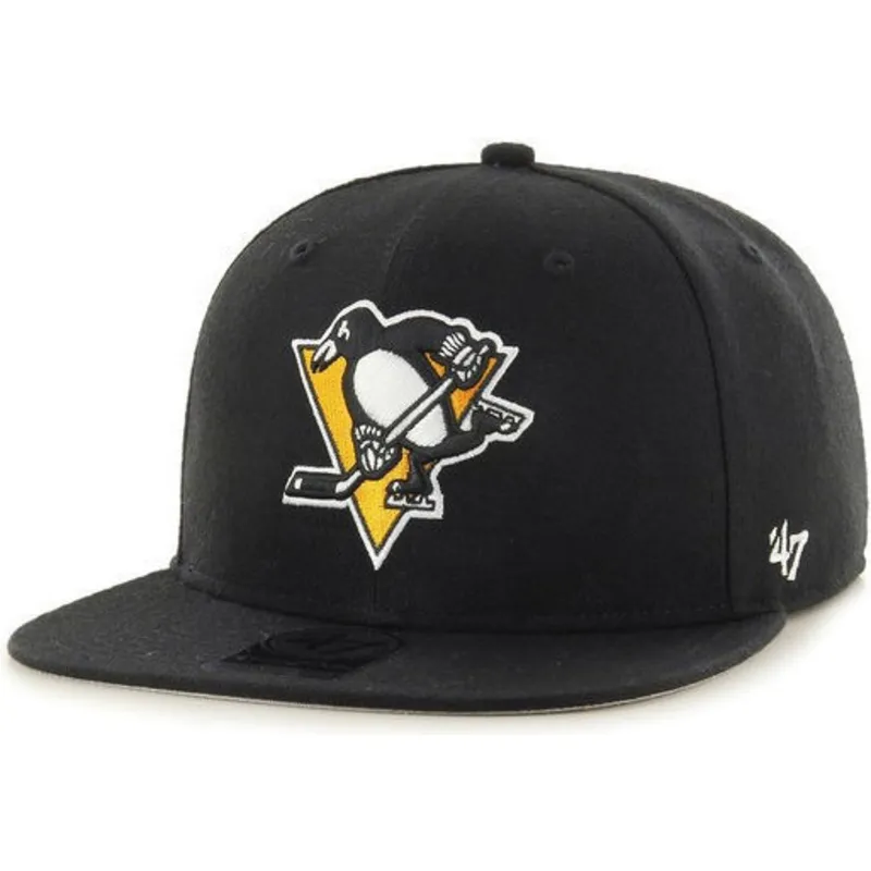 cappelli-piatta-nero-snapback-dei-pittsburgh-penguins-nhl-di-47-brand