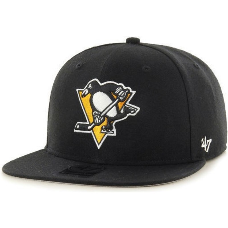 cappellino-visiera-piatta-nero-snapback-di-pittsburgh-penguins-nhl-captain-di-47-brand