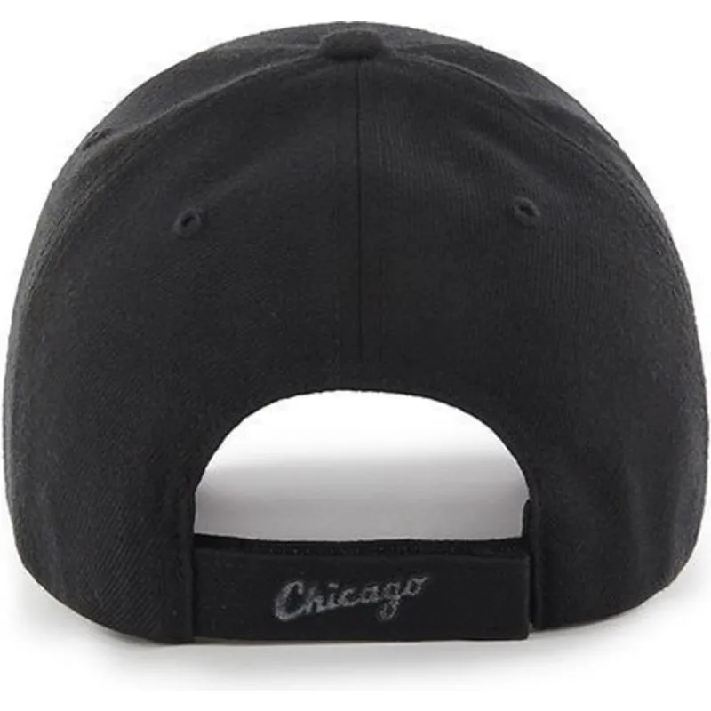 cappelli-curva-nero-cinghia-regolabile-plateado-dei-chicago-white-sox-mlb-di-47-brand