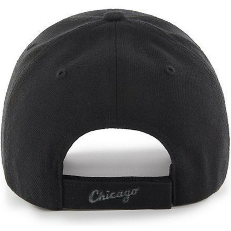 cappellino-visiera-curva-nero-con-logo-argentato-di-chicago-white-sox-mlb-mvp-di-47-brand