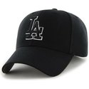 cappellino-visiera-curva-nero-logo-in-bianco-e-nero-snapback-di-los-angeles-dodgers-mlb-mvp-di-47-brand