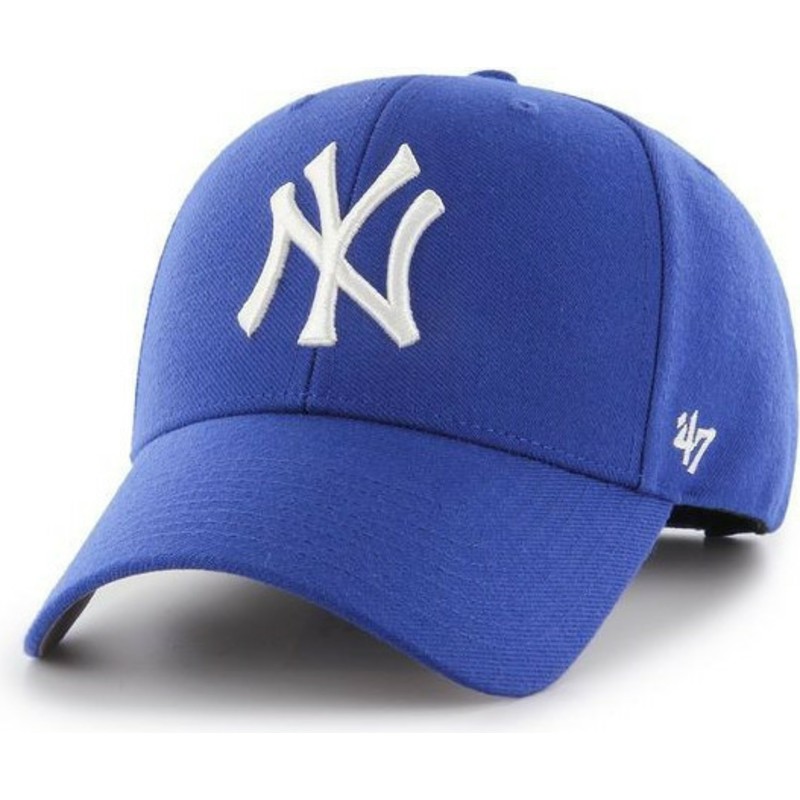 cappellino-visiera-curva-blu-snapback-di-new-york-yankees-mlb-mvp-di-47-brand