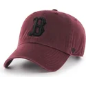 cappelli-curva-rosso-cinghia-regolabile-granate-negro-dei-boston-red-sox-mlb-di-47-brand
