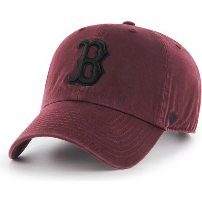 cappelli-curva-rosso-cinghia-regolabile-granate-negro-dei-boston-red-sox-mlb-di-47-brand
