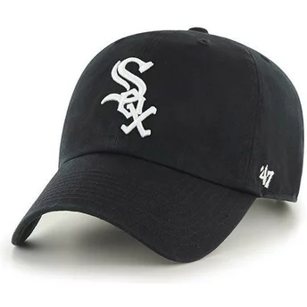 Cappellino visiera curva nero di Chicago White Sox MLB Clean Up di 47 Brand