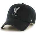 cappellino-visiera-curva-nero-di-liverpool-football-club-clean-up-di-47-brand