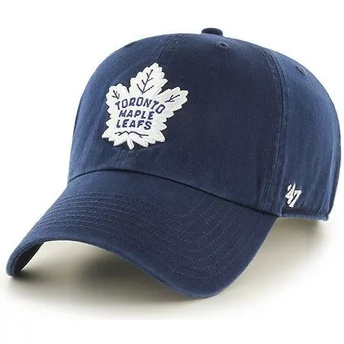 Cappellino visiera curva blu marino di Toronto Maple Leafs NHL Clean Up di 47 Brand
