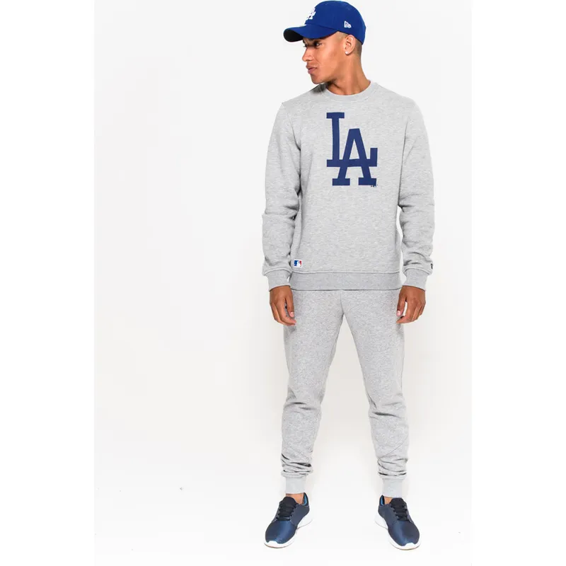 pantaloni-pantalone-lungo-grigio-track-pant-dei-los-angeles-dodgers-mlb-di-new-era