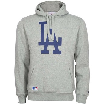 Felpa con cappuccio grigia Pullover Hoodie di Los Angeles Dodgers MLB di New Era
