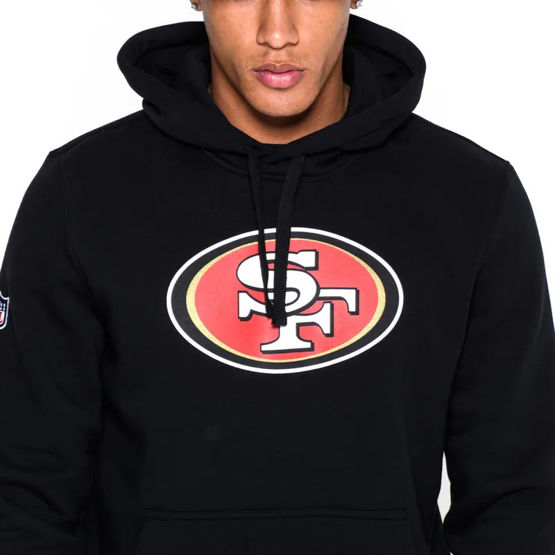 felpe-con-cappuccio-nero-pullover-hoodie-dei-san-francisco-49ers-nfl-di-new-era