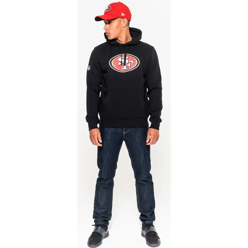 felpe-con-cappuccio-nero-pullover-hoodie-dei-san-francisco-49ers-nfl-di-new-era