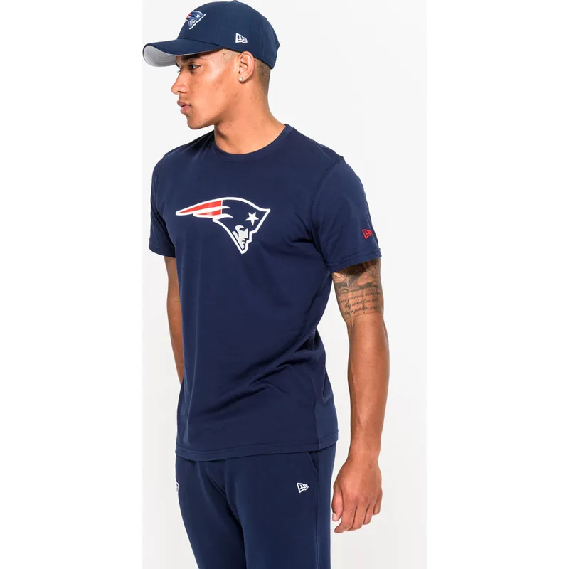magliette-manica-corta-blu-de-dei-new-england-patriots-nfl-di-new-era