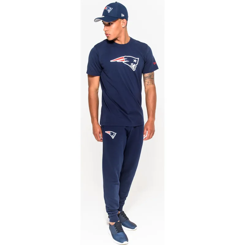 magliette-manica-corta-blu-de-dei-new-england-patriots-nfl-di-new-era