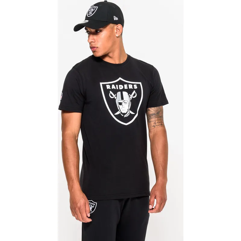 magliette-manica-corta-nero-de-dei-las-vegas-raiders-nfl-di-new-era