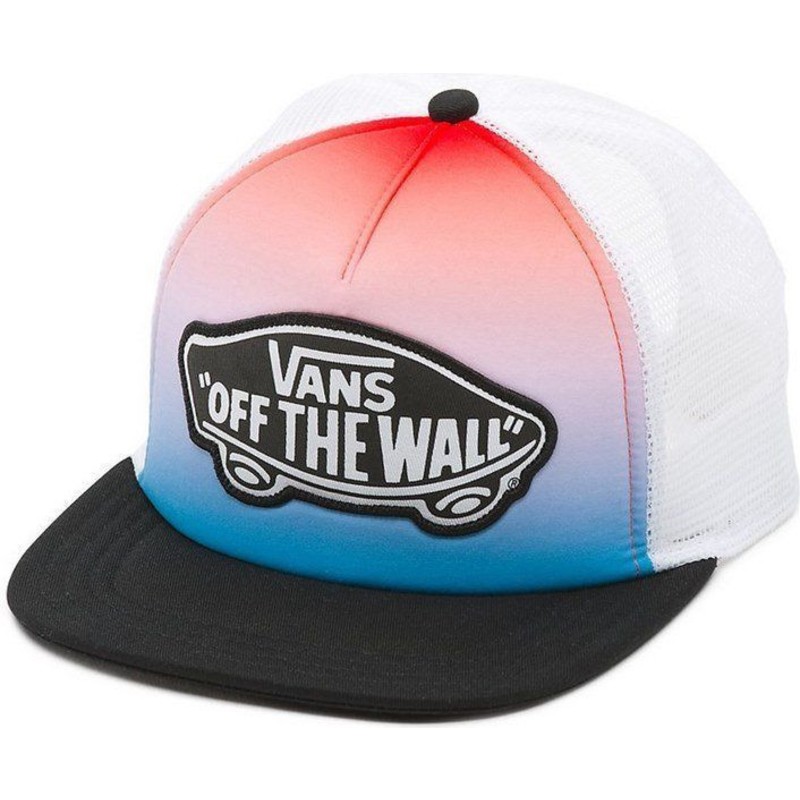 cappellino-trucker-blu-e-rosso-degradato-beach-girl-di-vans