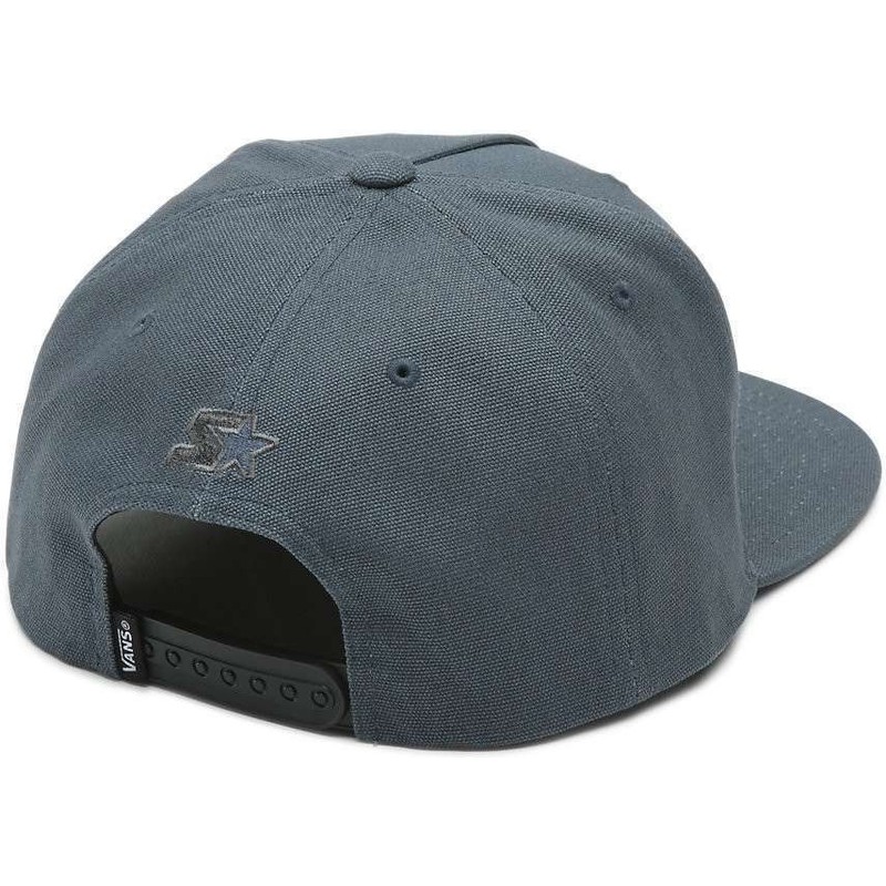 cappellino-visiera-piatta-grigio-snapback-full-patch-marrone-di-vans-x-starter