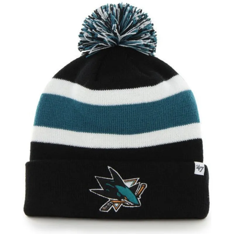 cappelli-pompon-nero-dei-san-jose-sharks-nhl-di-47-brand