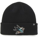 berretto-nero-con-risvolto-di-san-jose-sharks-nhl-di-47-brand