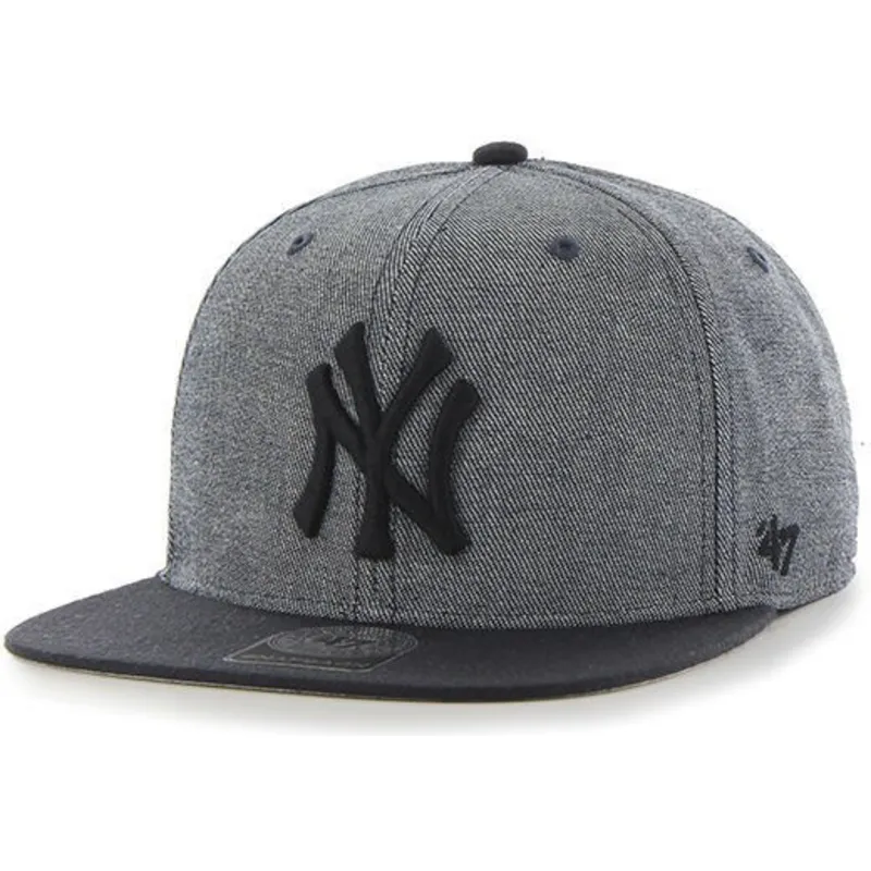 cappelli-piatta-grigio-snapback-dei-new-york-yankees-mlb-di-47-brand