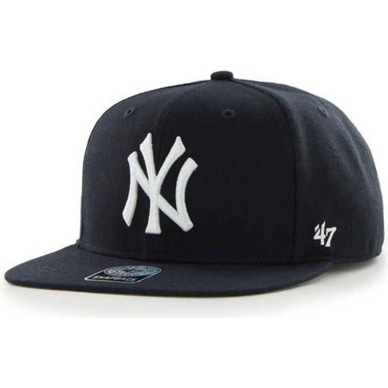 cappellino-visiera-piatta-nero-snapback-di-new-york-yankees-mlb-sure-shot-captain-di-47-brand
