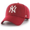 cappellino-visiera-curva-rojo-scurosnapback-di-new-york-yankees-mlb-mvp-di-47-brand