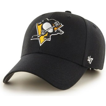 Cappellino visiera curva nero di Pittsburgh Penguins NHL MVP di 47 Brand