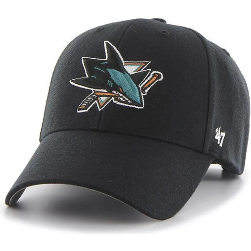 cappellino-curvo-nero-dei-san-jose-sharks-nhl-mvp-di-47-brand