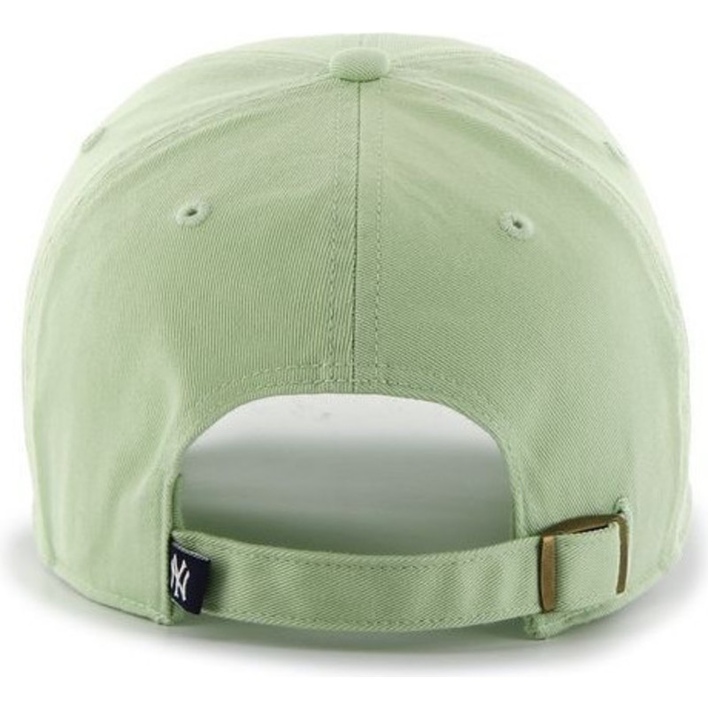 cappellino-visiera-curva-verde-con-logo-biancochiaro-di-new-york-yankees-mlb-clean-up-di-47-brand