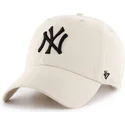 cappellino-curva-crema-di-new-york-yankees-mlb-clean-up-di-47-brand