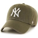 cappellino-visiera-curva-marrone-di-new-york-yankees-mlb-clean-up-di-47-brand