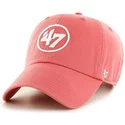 cappellino-visiera-curva-rosso-con-logo-47-clean-up-di-47-brand