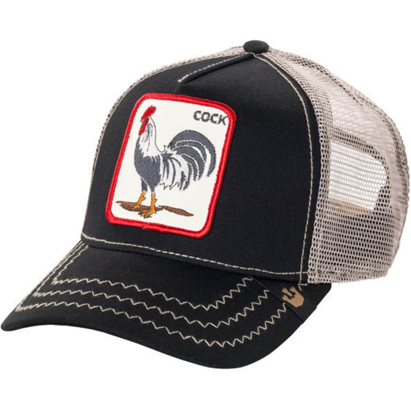 cappellino-trucker-nero-gallo-rooster-di-goorin-bros