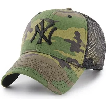 cappelli-curva-mimetizzazione-snapback-negro-dei-new-york-yankees-mlb-di-47-brand