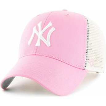 Cappellino trucker rosa di New York Yankees MLB di 47 Brand