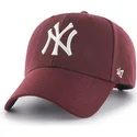 cappelli-curva-rosso-snapback-granate-dei-new-york-yankees-mlb-di-47-brand