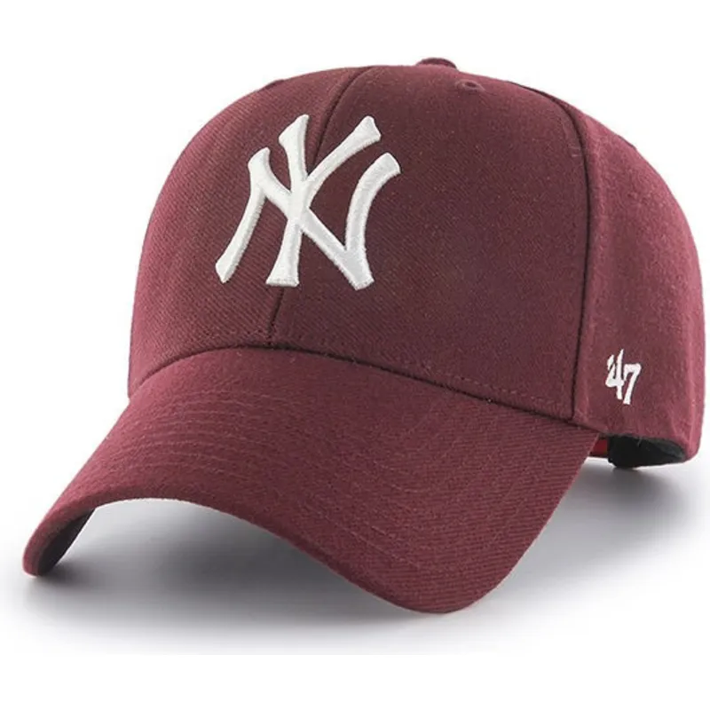cappelli-curva-rosso-snapback-granate-dei-new-york-yankees-mlb-di-47-brand