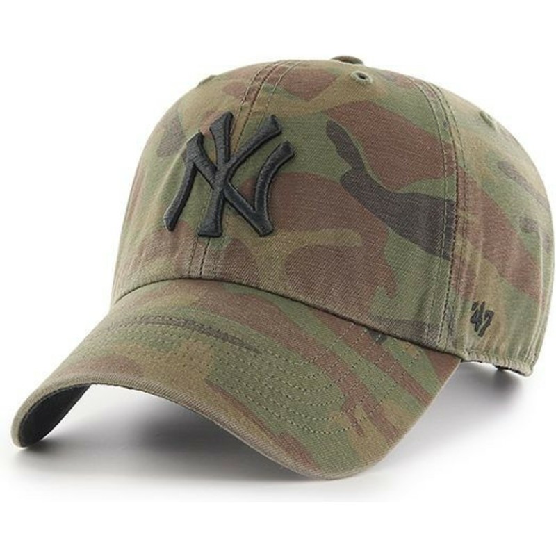 cappellino-visiera-curva-mimetico-con-logo-nero-di-new-york-yankees-mlb-regiment-clean-up-di-47-brand