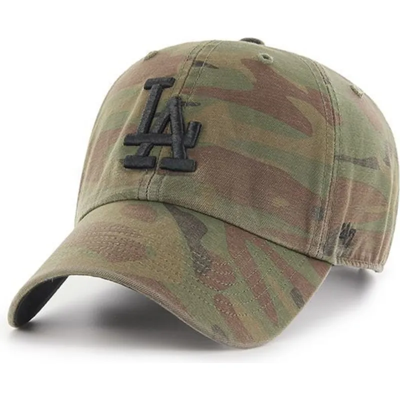 cappelli-curva-mimetizzazione-cinghia-regolabile-negro-dei-los-angeles-dodgers-mlb-di-47-brand