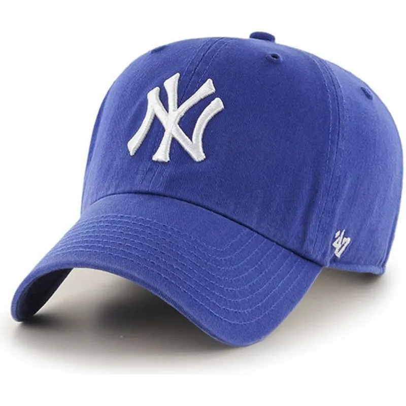 cappelli-curva-blu-cinghia-regolabile-per-bambino-dei-new-york-yankees-mlb-di-47-brand