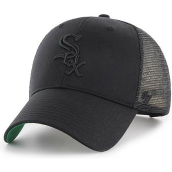 Cappellino trucker nero con logo nero di Chicago White Sox MLB MVP Branson di 47 Brand