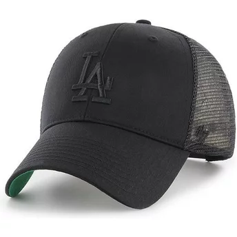 Cappellino trucker nero con logo nero di Los Angeles Dodgers MLB MVP Branson di 47 Brand