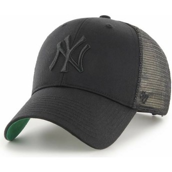 Cappellino trucker nero con logo nero di New York Yankees MLB MVP Branson di 47 Brand