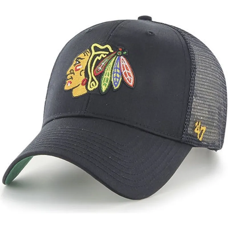 cappellino-trucker-nero-dei-chicago-blackhawks-nhl-mvp-branson-di-47-brand