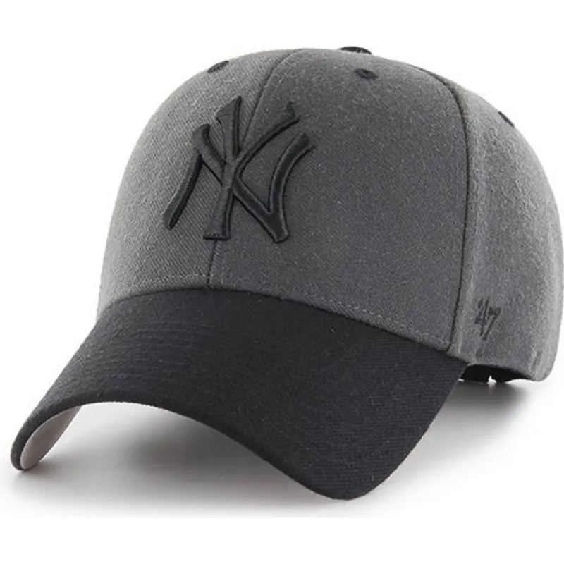 cappelli-curva-nero-cinghia-regolabile-clara-dei-new-york-yankees-mlb-di-47-brand