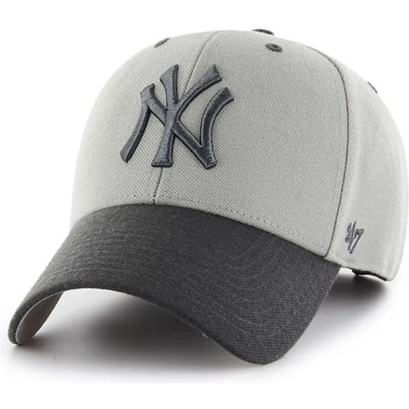 cappelli-curva-grigio-cinghia-regolabile-dei-new-york-yankees-mlb-di-47-brand