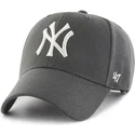 cappellino-curvo-grigio-scuro-snapback-di-new-york-yankees-mlb-mvp-di-47-brand