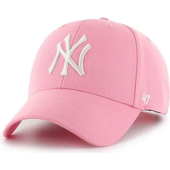 cappellino-curvo-rosa-snapback-dei-new-york-yankees-mlb-mvp-di-47-brand